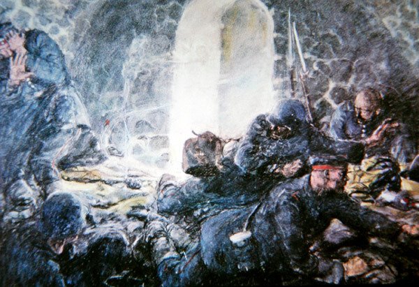 El bombası (renkli taş) by Harvey T. Dunn