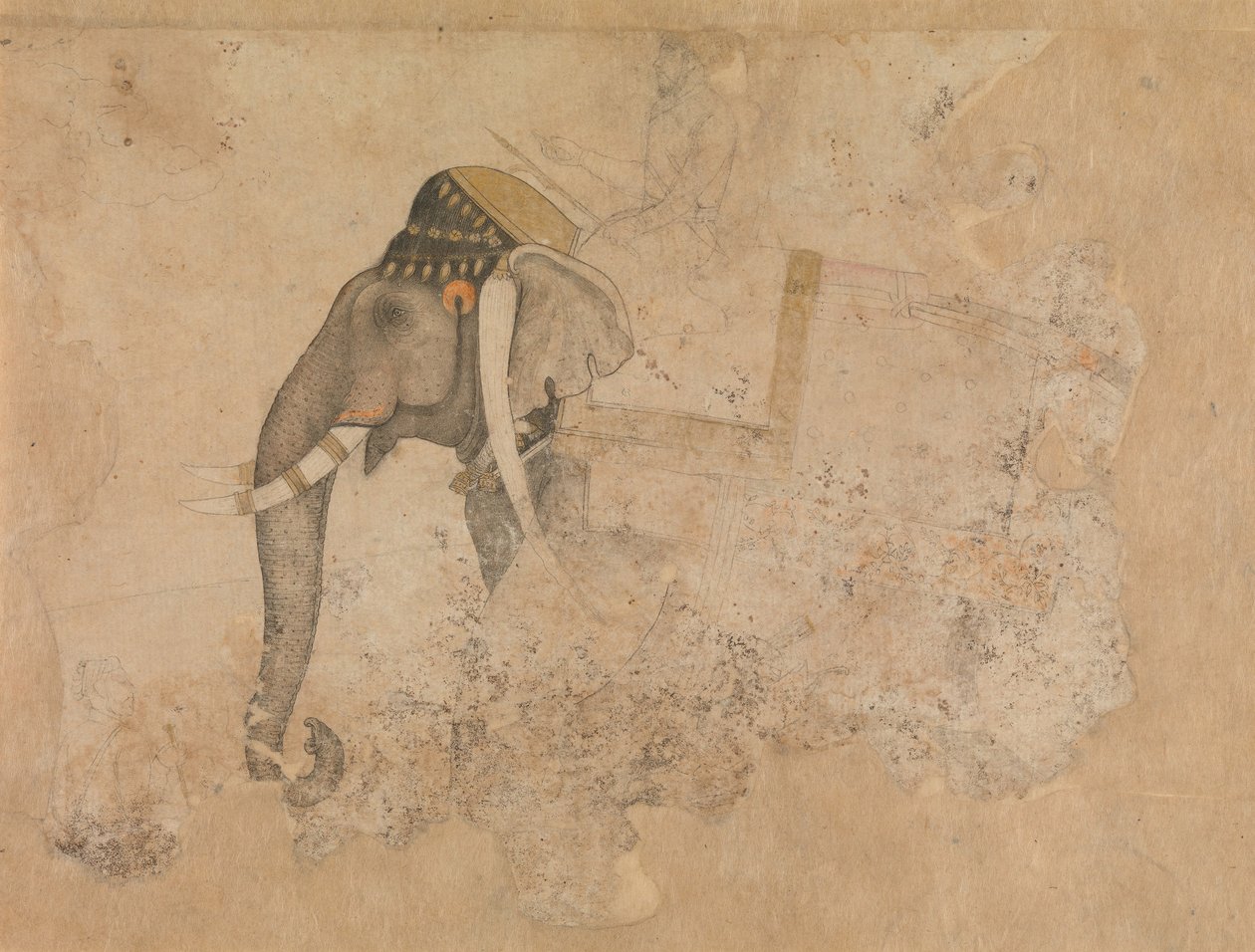 Fil ve Binici, ca. 1640. by Hashim.