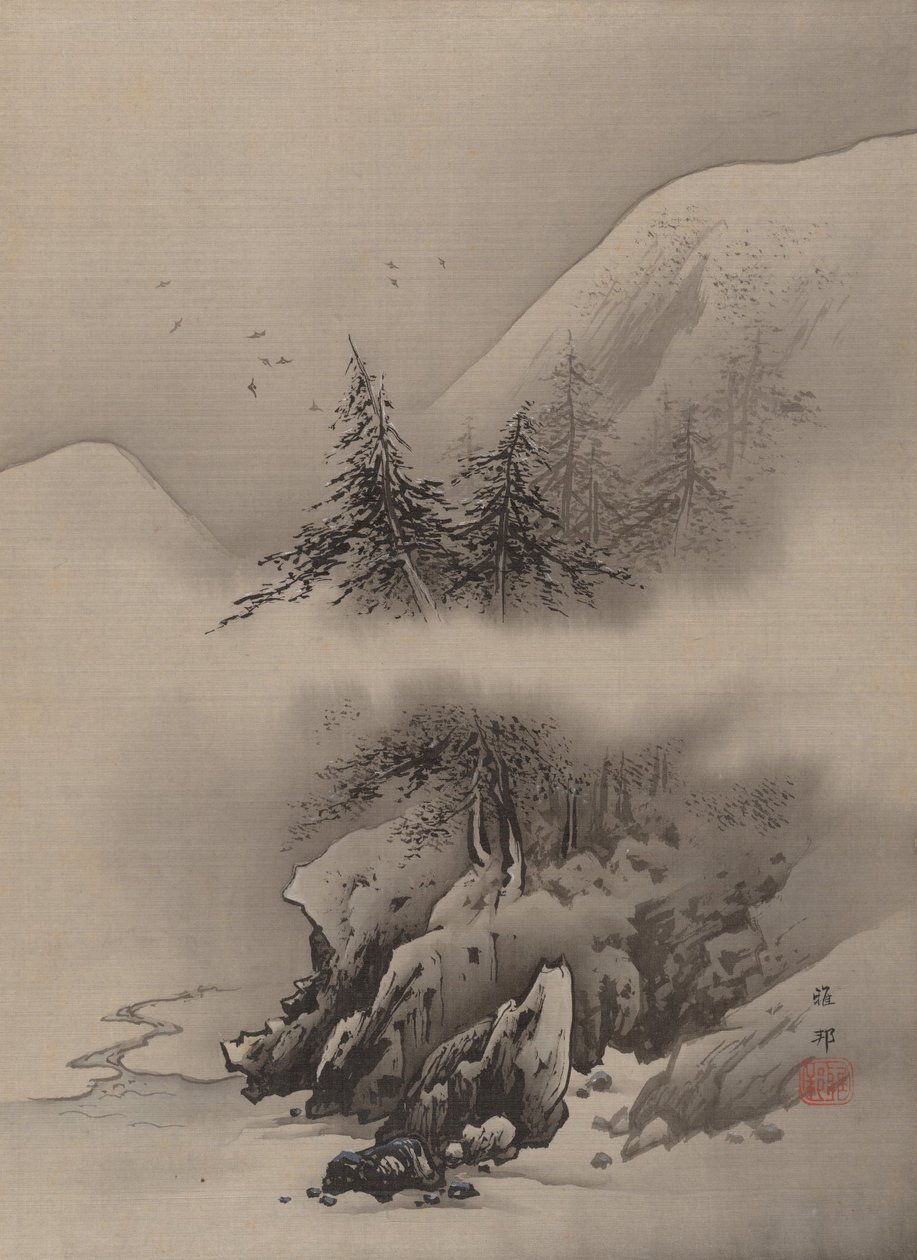 Kar Manzarası, ca. 1885-89. by Hashimoto Gaho