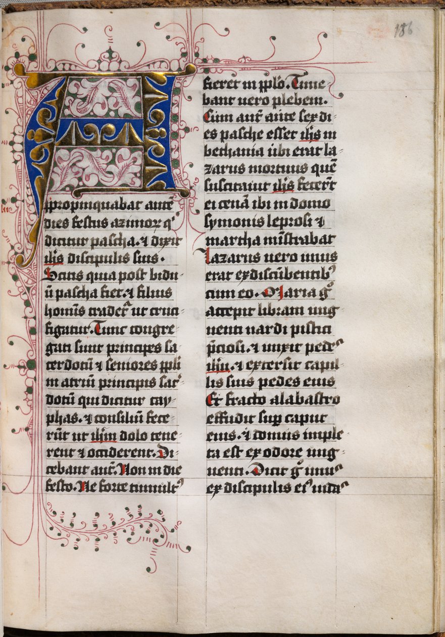 Müjdeci Portreleri ile İncil Kitabı: Dekore Edilmiş Baş Harf, c. 1480. by Hausbuch Master