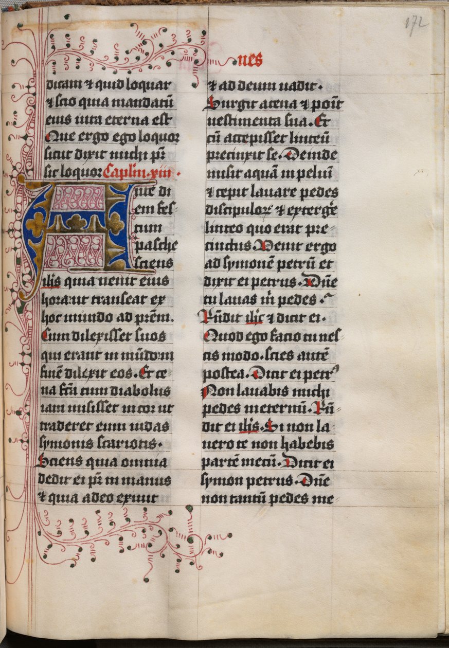 Müjdeci Portreleri ile İncil Kitabı: Dekore Edilmiş Baş Harf, c. 1480. by Hausbuch Master
