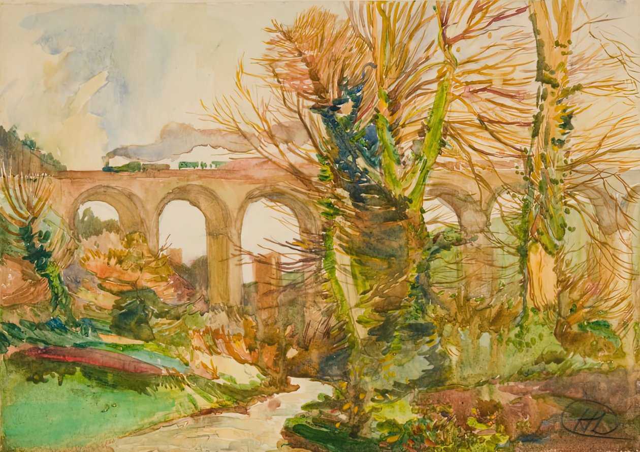 Demiryolu Köprüsü, St. Austell, İngiltere, 1905. by Hayley Lever