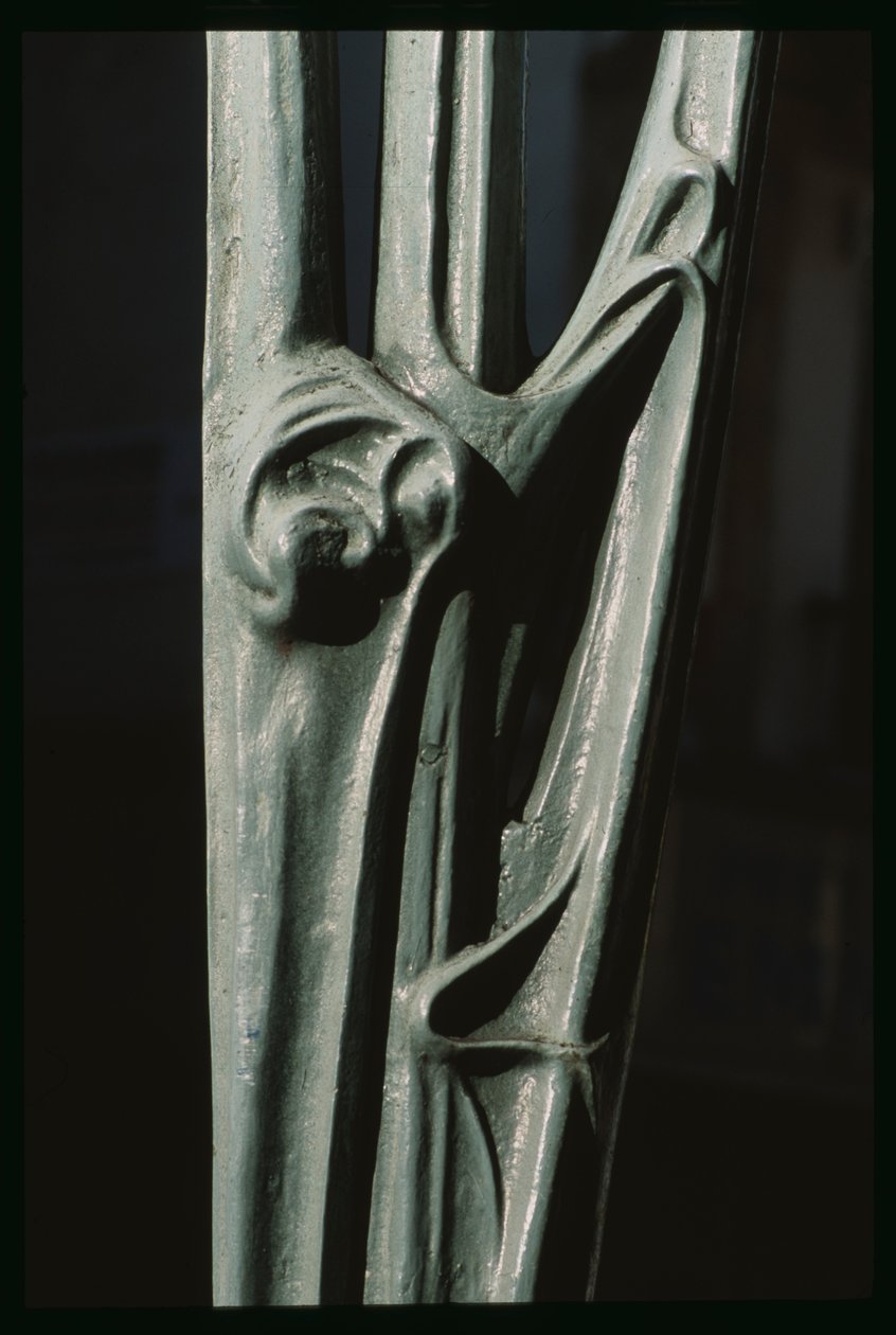 Metropolitan İstasyonuna giriş, detay (demir) by Hector Guimard