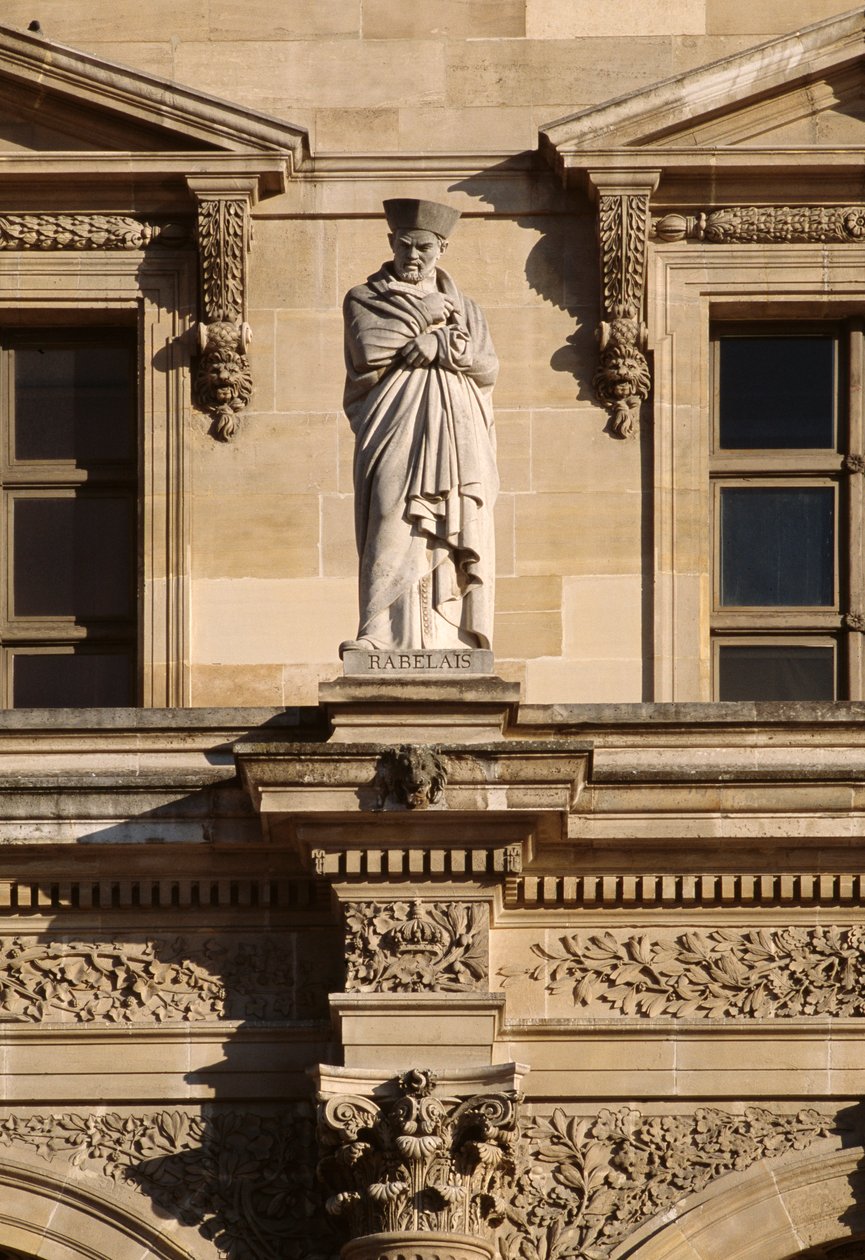 Cephe, Napolyon avlusu, Francois Rabelais heykeli by Hector M. and Visconti, Louis Lefuel