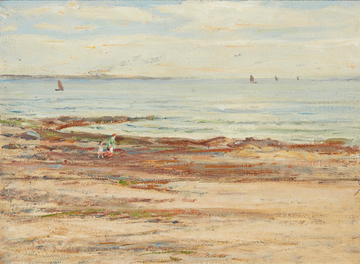 Largo Shore (tuval üzerine yağlı boya) by Hector Chalmers