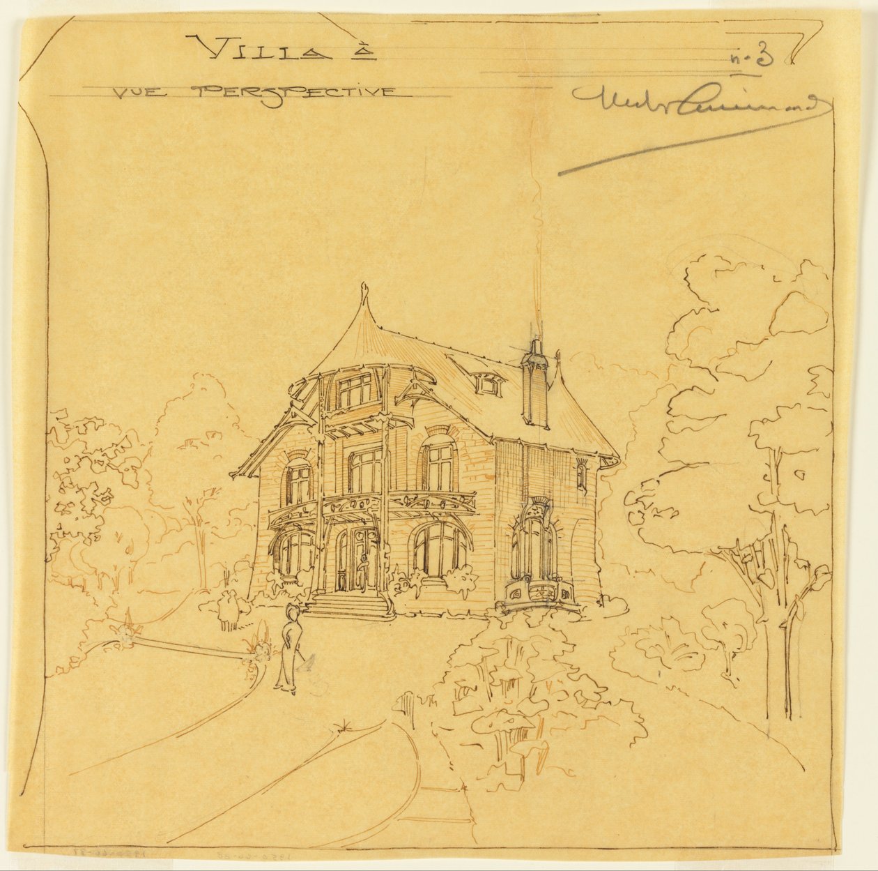 Villanın Perspektif Görünümü by Hector Guimard