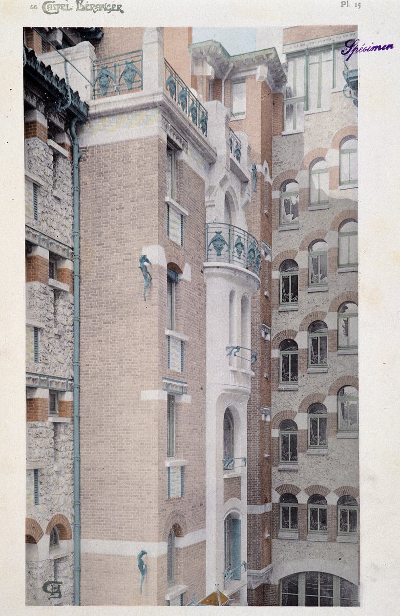 Mimar Hector Guimard (1867-1942) tarafından sergilenen bina, Castel Beranger