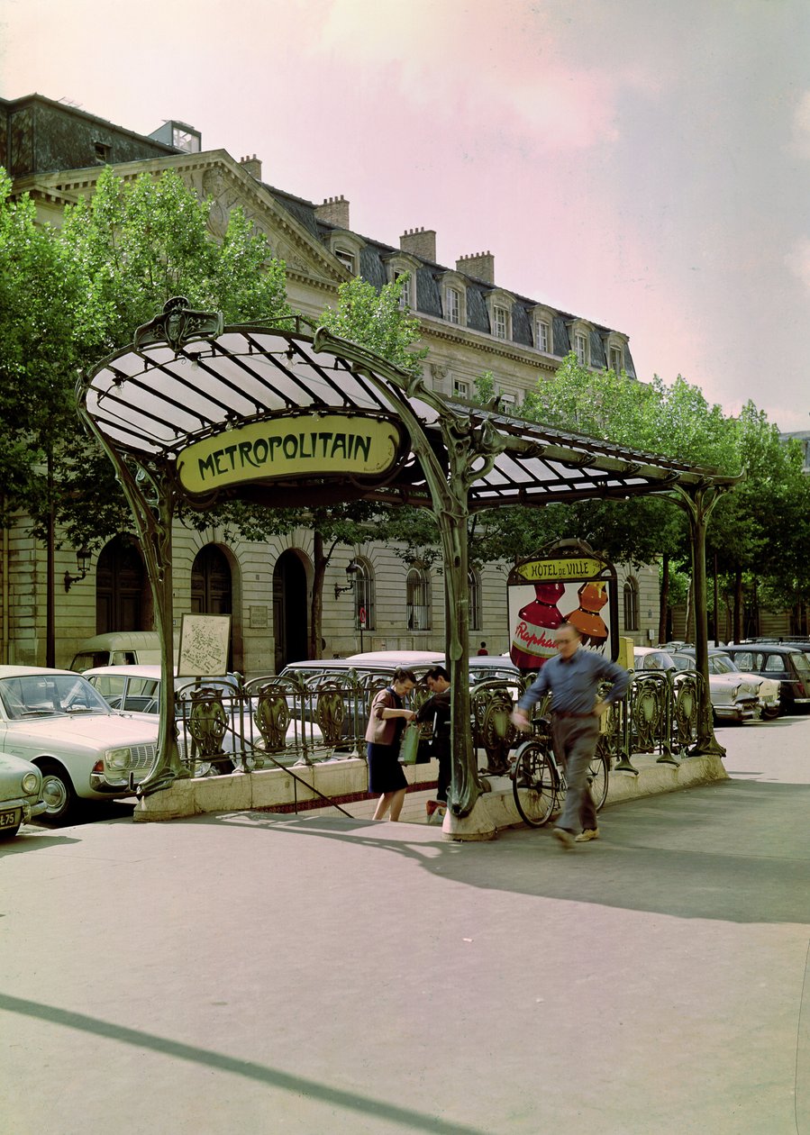 Hotel de Ville Metropolitain girişinin görünümü, 1899-1904 by Hector Guimard
