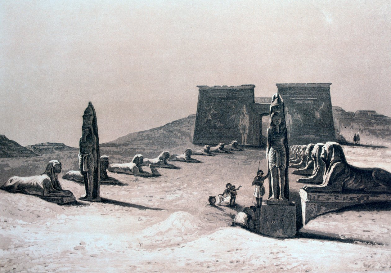 Asseboua Tapınağı, Nubia, Mısır, 19. yüzyıl by Hector Horeau