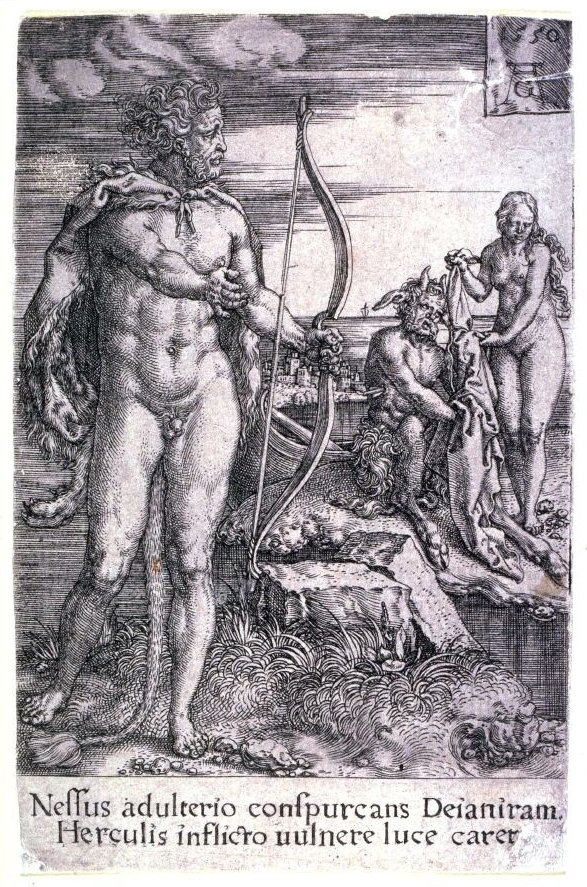Herkül ve centaur Nessus by Heinrich Aldegrever