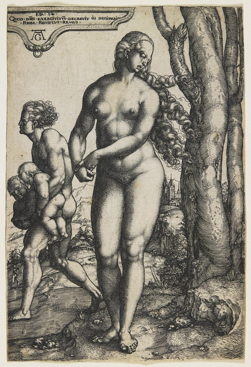 Rhea Sylvia (Romulus ve Remus), c. 1530 by Heinrich Aldegrever