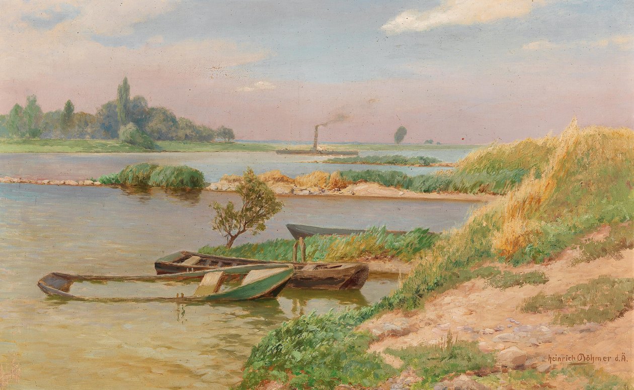 Açık Nehir Manzarası by Heinrich Bohmer