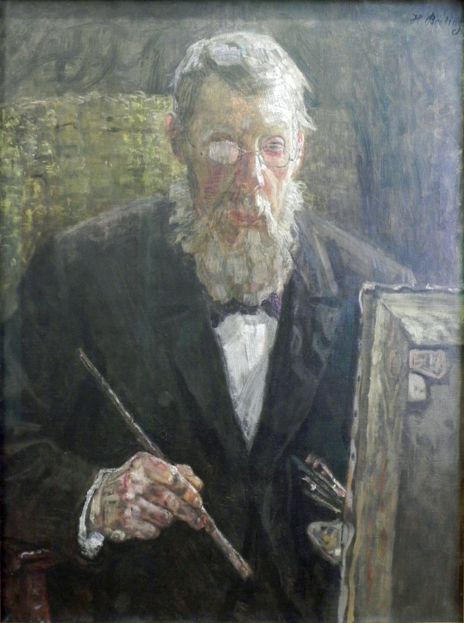 Şövale önünde otoportre Otoportre by Heinrich Breling