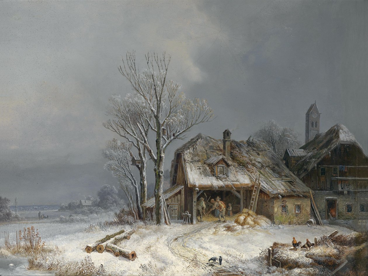 kış köyü by Heinrich Burkel
