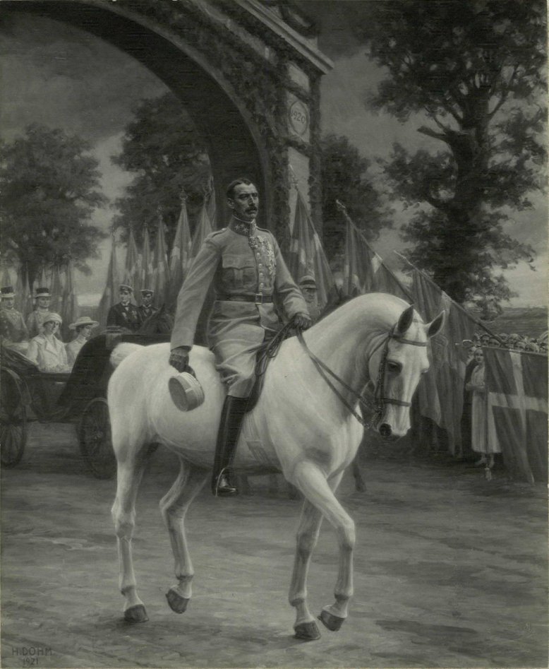 Christian X, Yeniden Birleşmeden sonra 1920 Sınırını geçiyor by Heinrich Dohm