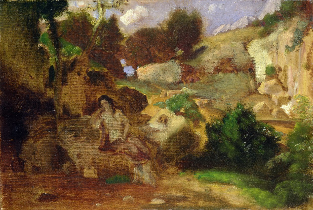Tövbekar Magdalene ile Manzara by Heinrich Dreber
