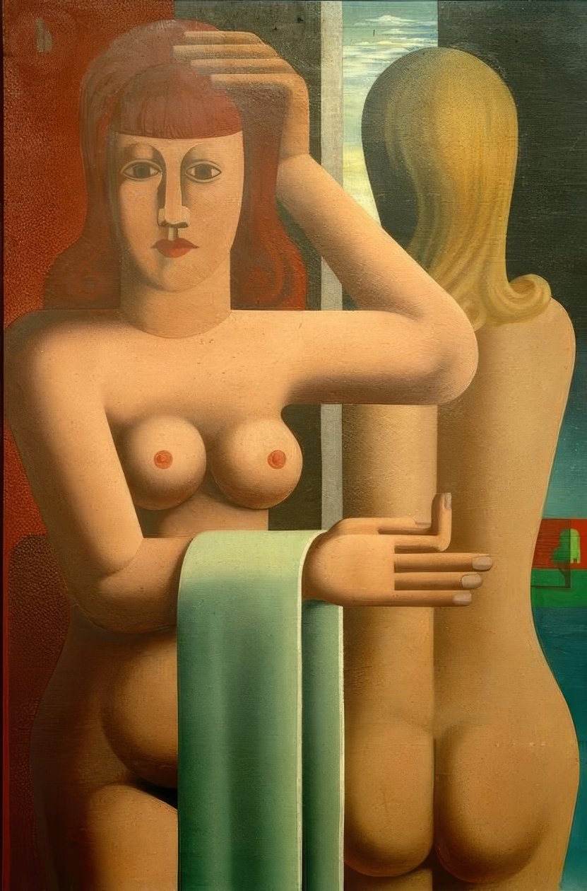 İki kadın by Heinrich Hoerle