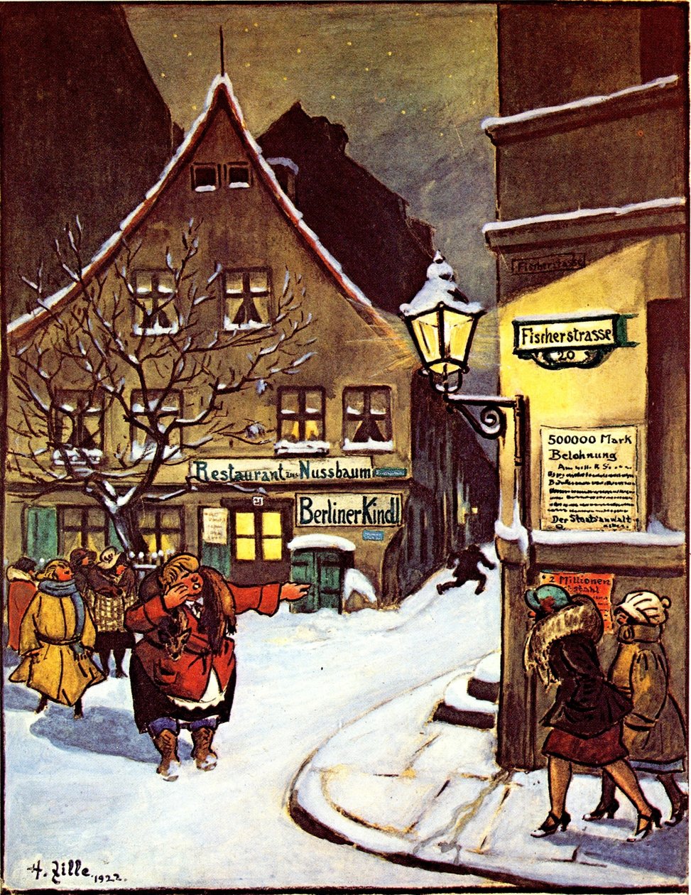 Berlin sokak sahnesi Fischerstrae by Heinrich Zille