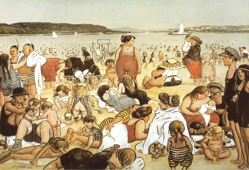 Berlin sahil hayatı 1912 by Heinrich Zille