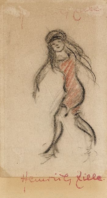 Madchen im Badeanzug by Heinrich Zille