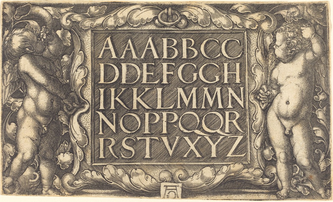 Alfabe, c. 15251555. by Heinrich Aldegrever
