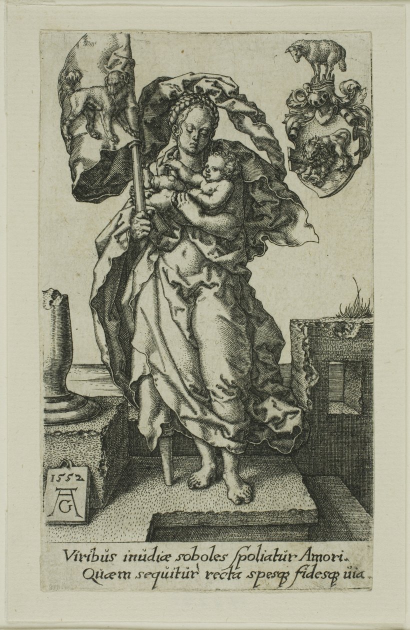 Merhamet, Erdemlerden by Heinrich Aldegrever