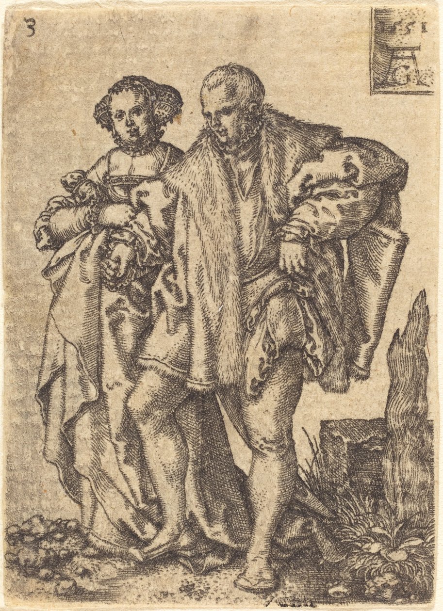 dans eden çift by Heinrich Aldegrever