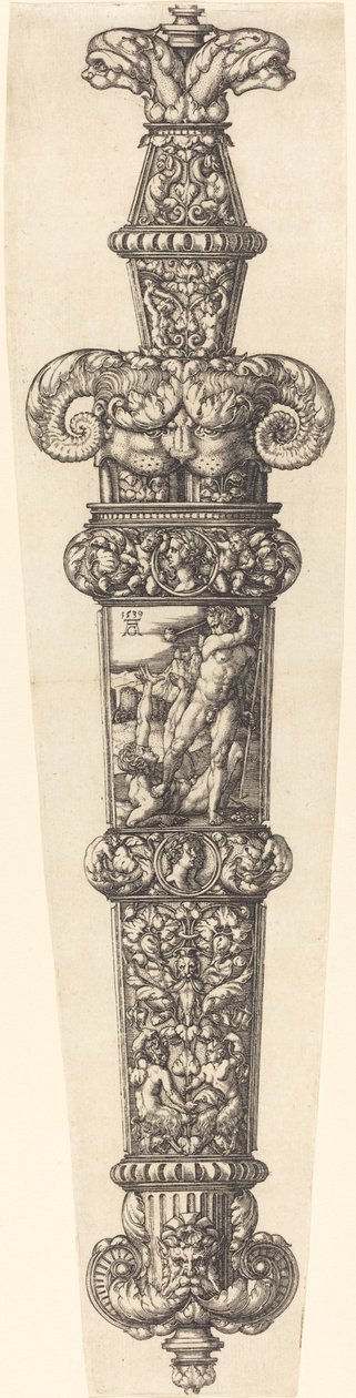 Cain ve Abel ile Hançer Kılıf için Tasarım by Heinrich Aldegrever