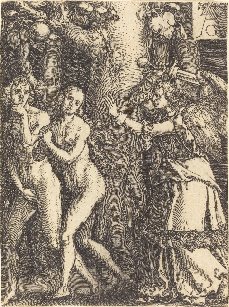 Cennetten kovulma, 1540. by Heinrich Aldegrever