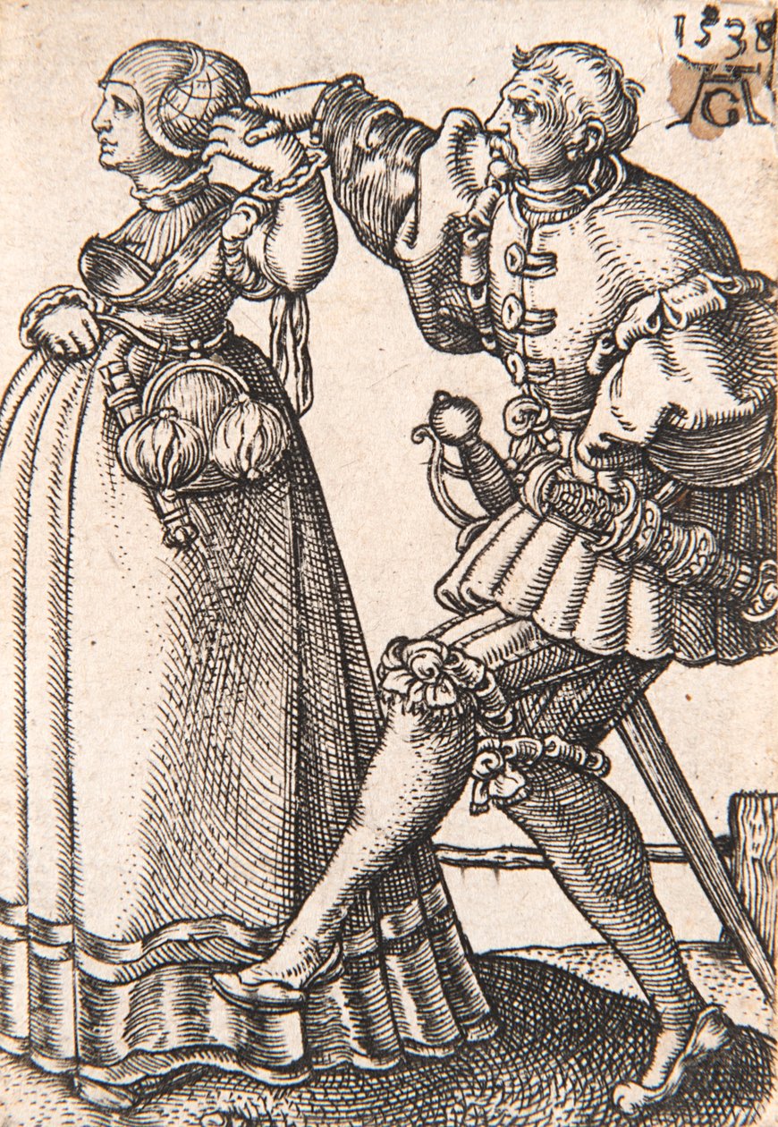 Küçük Düğün Dansçıları serisinden, 1538. by Heinrich Aldegrever