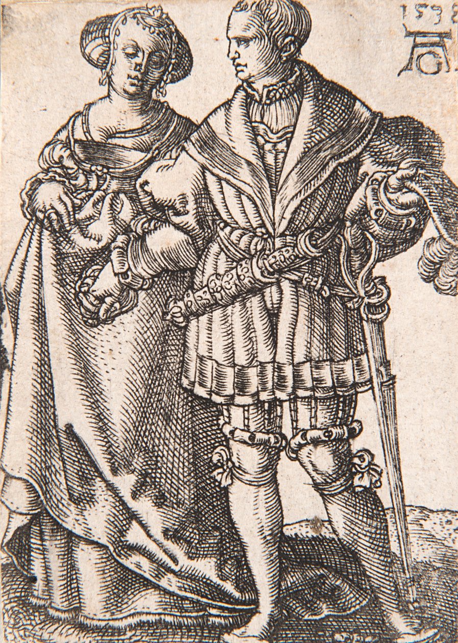 Küçük Düğün Dansçıları serisinden, 1538. by Heinrich Aldegrever
