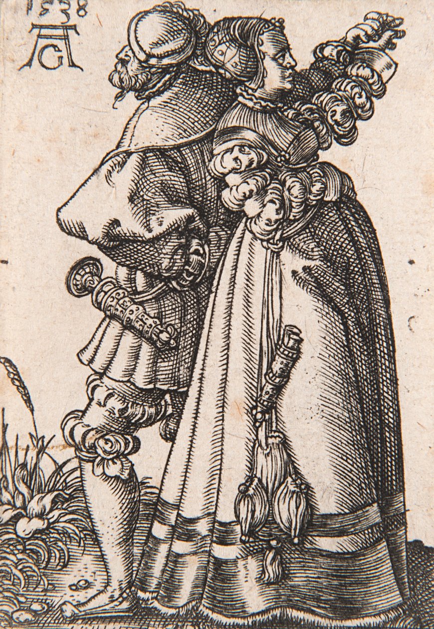 Küçük Düğün Dansçıları serisinden, 1538. by Heinrich Aldegrever