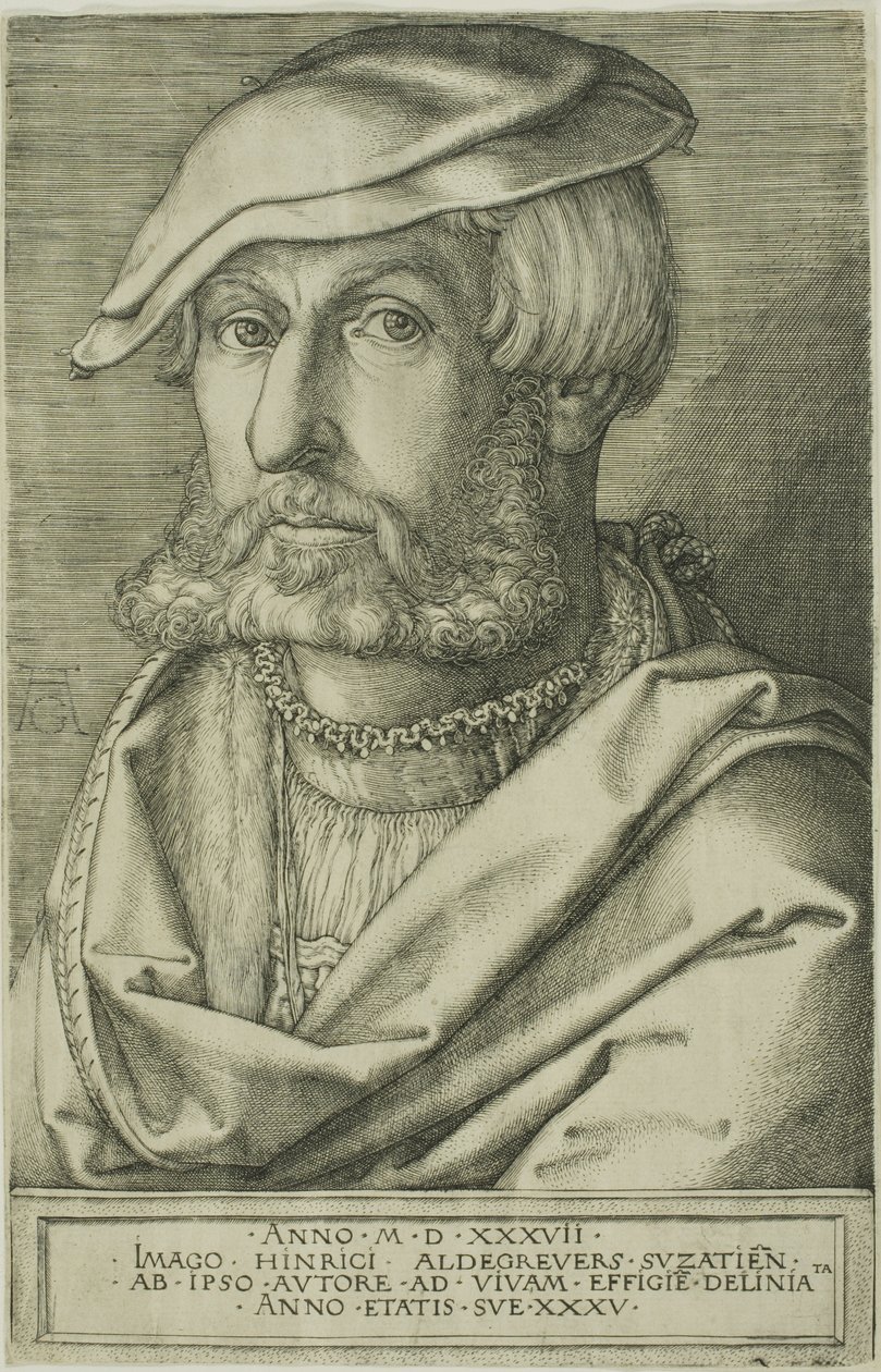 Heinrich Aldegrever, 35 yaşında by Heinrich Aldegrever