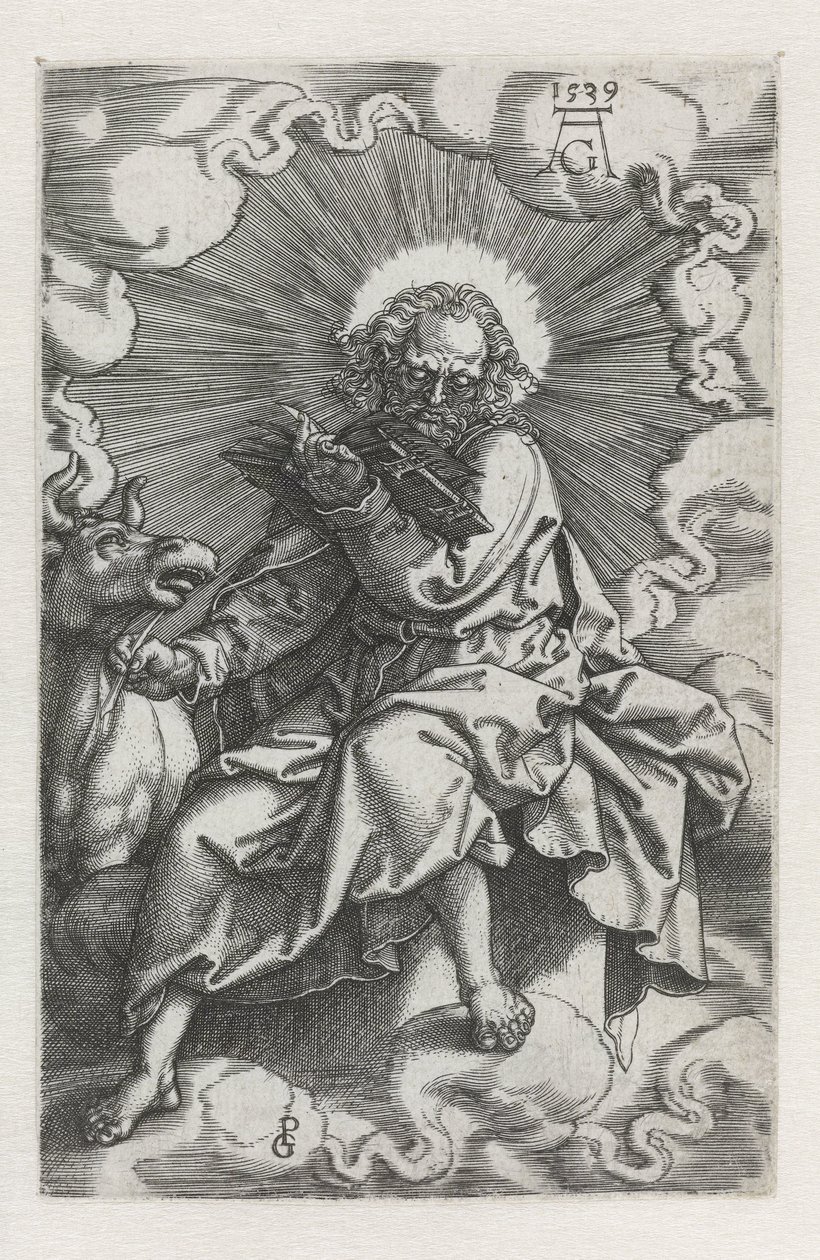 Luke Dört Evangelist (dizi başlığı) by Heinrich Aldegrever