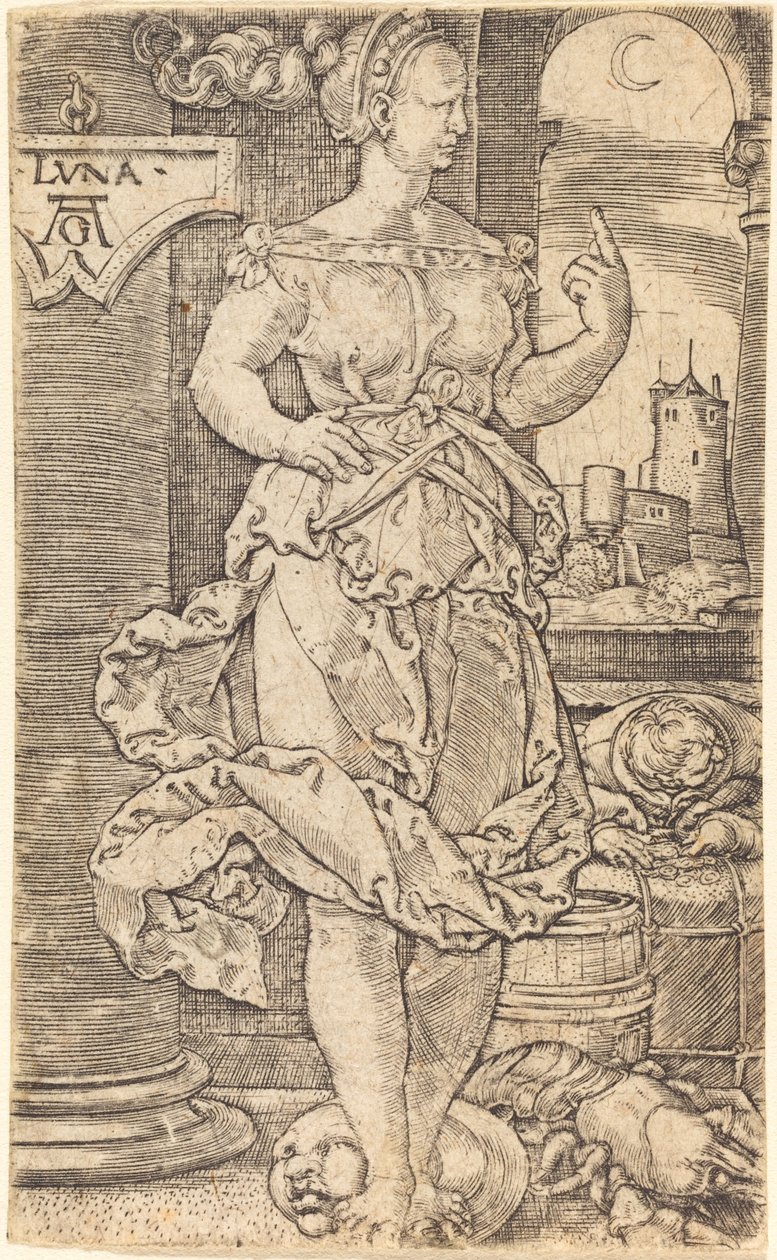 Luna. by Heinrich Aldegrever