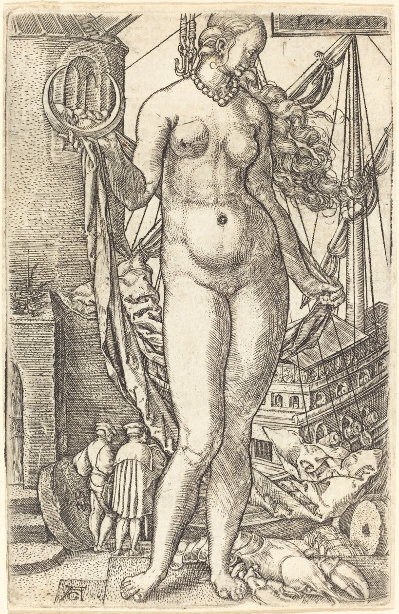Luna, 1533. by Heinrich Aldegrever
