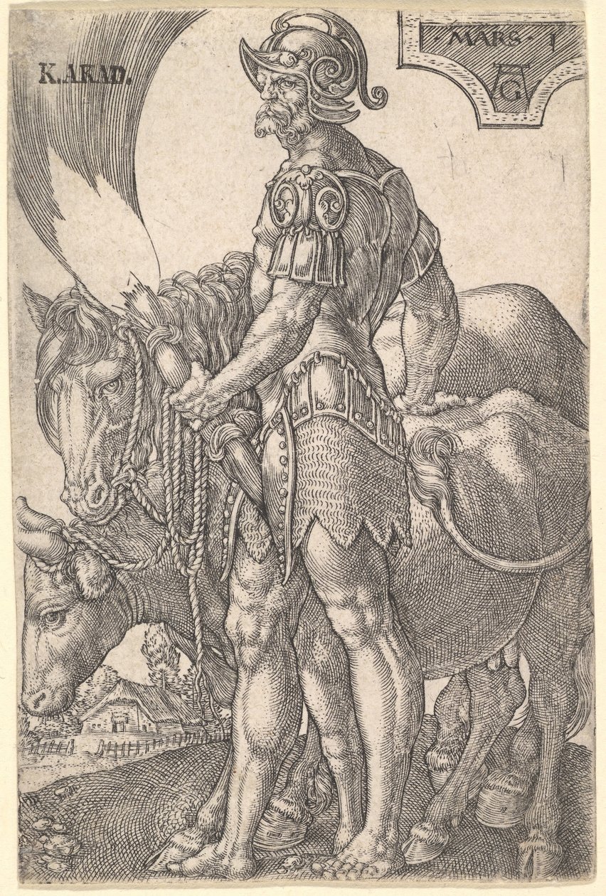 Mars, Yedi Gezegenden, 1533. by Heinrich Aldegrever