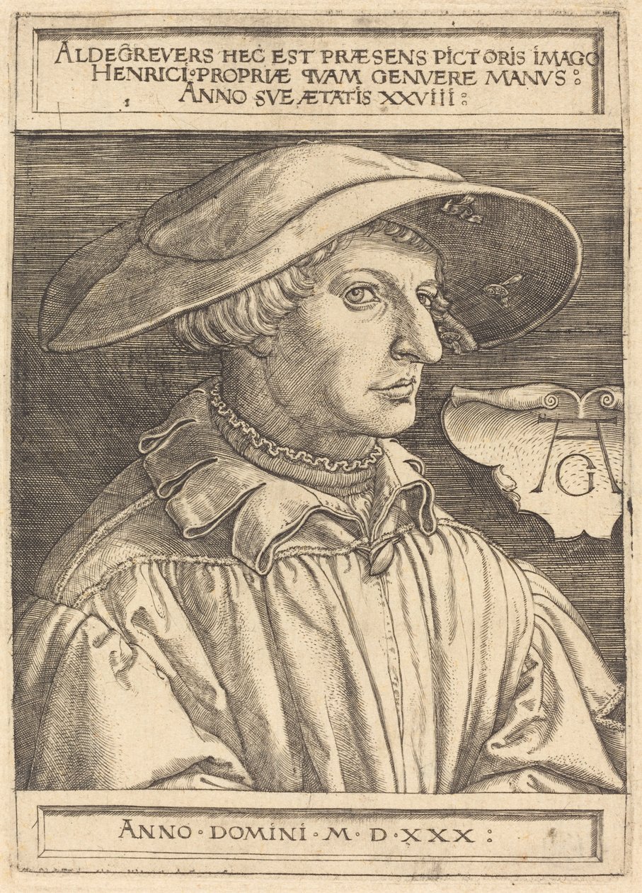 Otoportre, 1530. by Heinrich Aldegrever