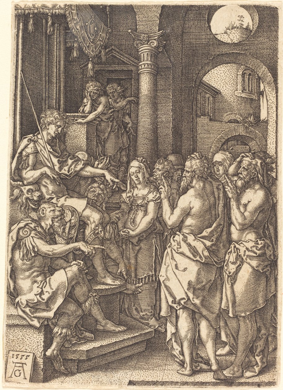 Yargıç Önünde İki İhtiyar by Heinrich Aldegrever