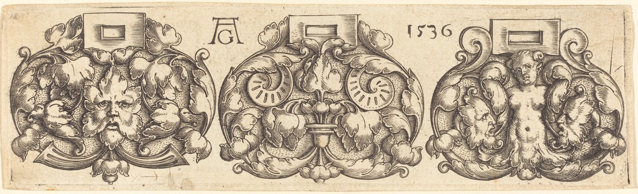Üç Kemer Tokası Yan Yana, 1536. by Heinrich Aldegrever