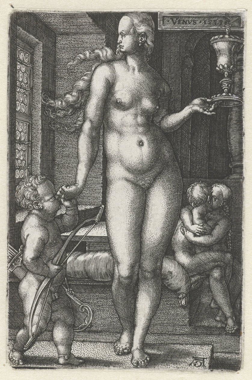 Venüs (nesne üzerindeki başlık) Yedi Gezegen (dizi başlığı) by Heinrich Aldegrever