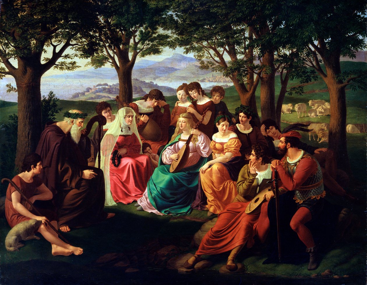 Şarkıcılar Yarışması, 18. yüzyılın sonu veya 19. yüzyılın by Heinrich Anton Dahling