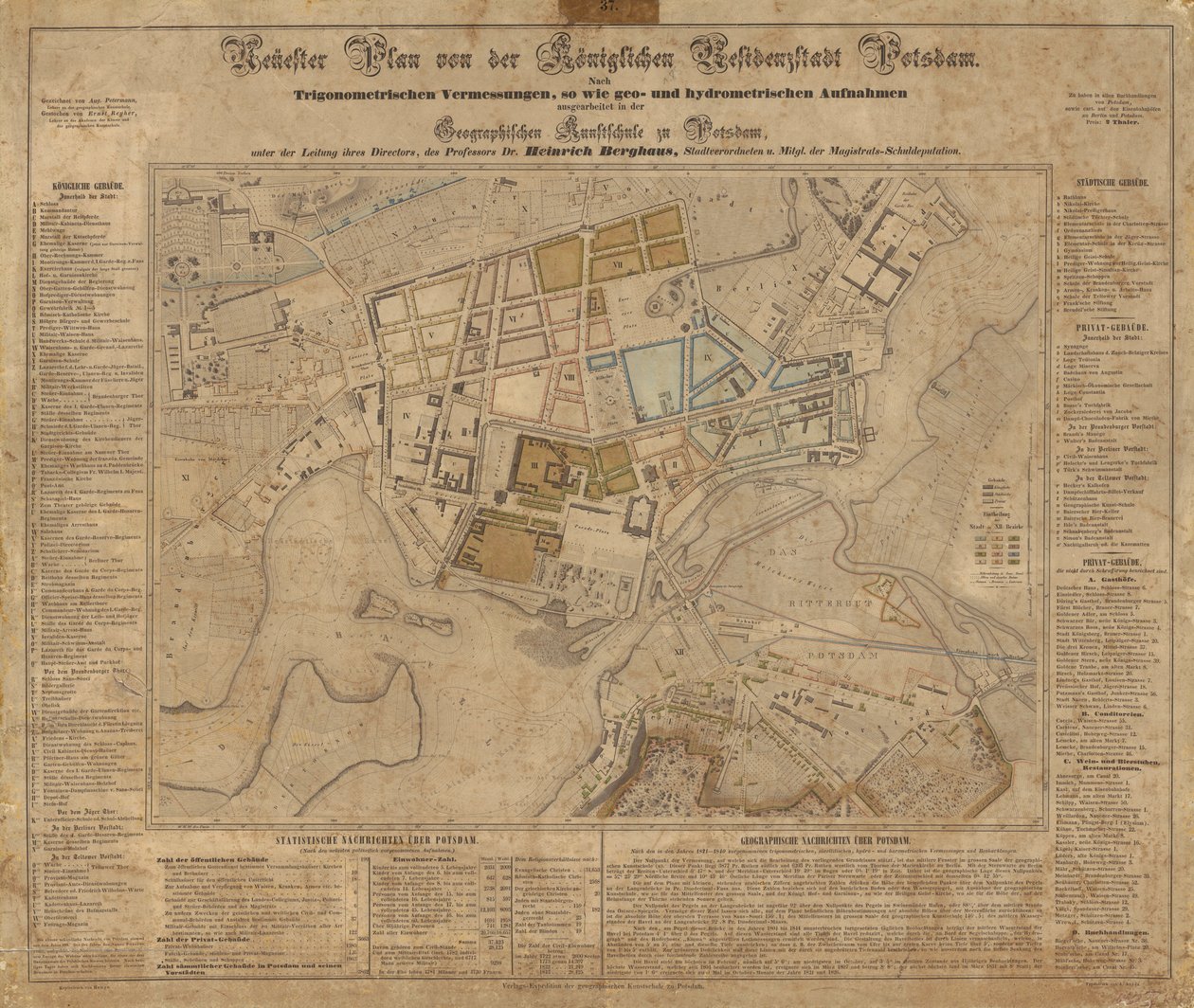 Berghaus Potsdam Planı by Heinrich Berghaus