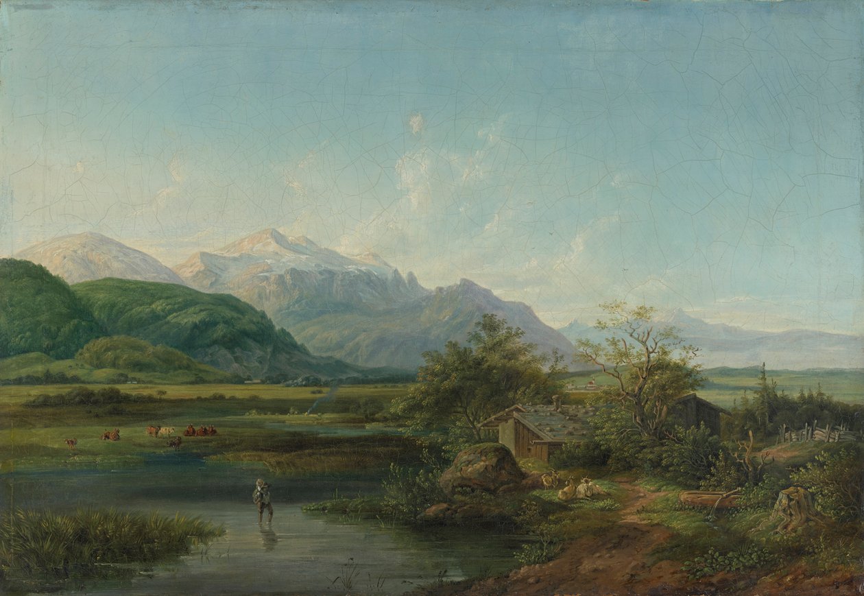 Yukarı Bavyera bozkır by Heinrich Burkel