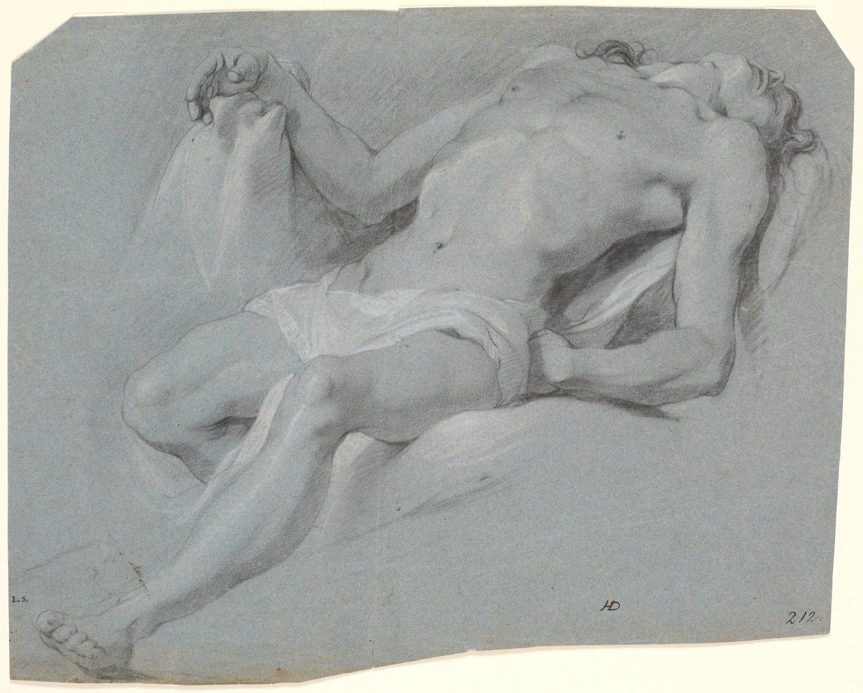 Yatay erkek model; Pietà için çalışmak? by Heinrich Dittmers