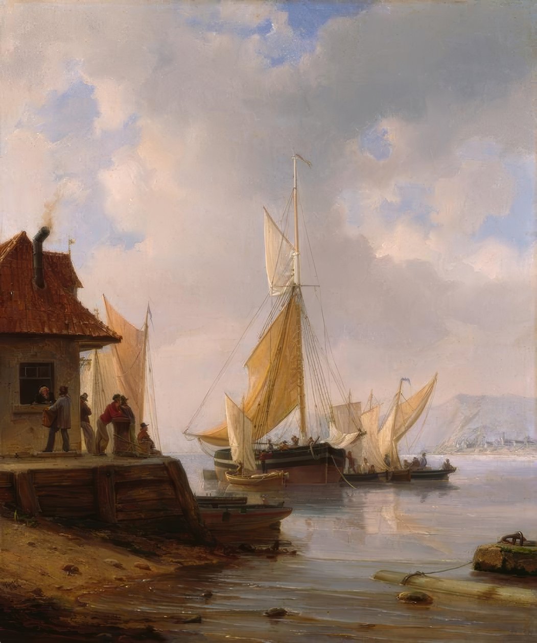 Limandaki yelkenliler by Heinrich Friedrich Tank