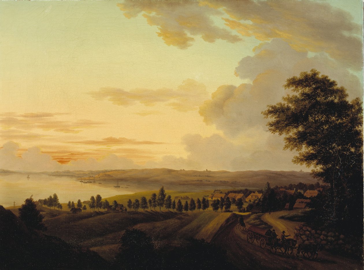 Zelanda manzarası, akşam by Heinrich Grosch