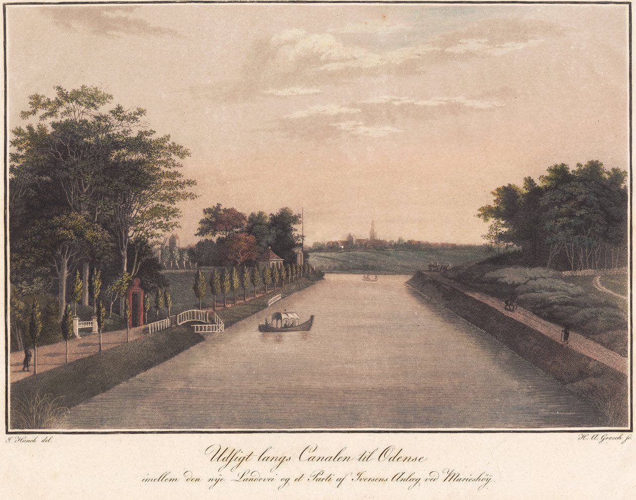 Odense için kanal boyunca Görüntüle by Heinrich Grosch