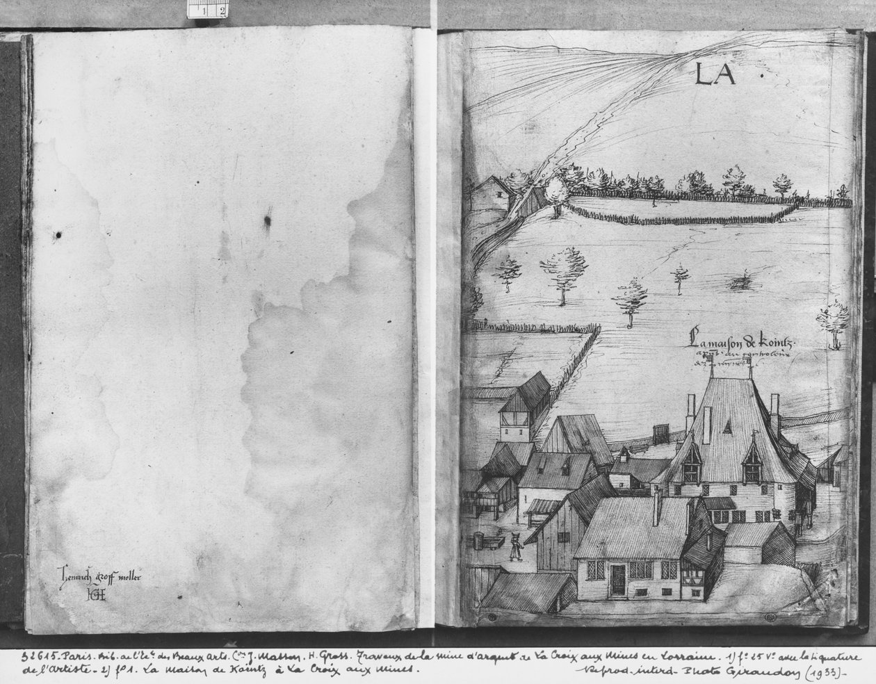 Fol.1 La Croix-aux-Mines köyü, Lorraine. Kointz