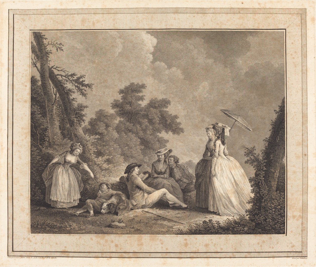 Fransa konumundan Merkür by Heinrich Guttenberg after Nicolas Lavreince